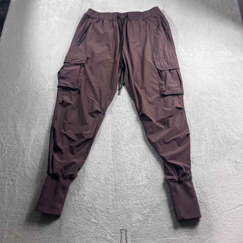 ASRV Tetra-Lite Cargo High Rib Jogger Mens XL Plum Brown Training Pants